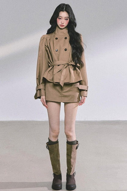 French Autumn Coat & Skirt Set-Up