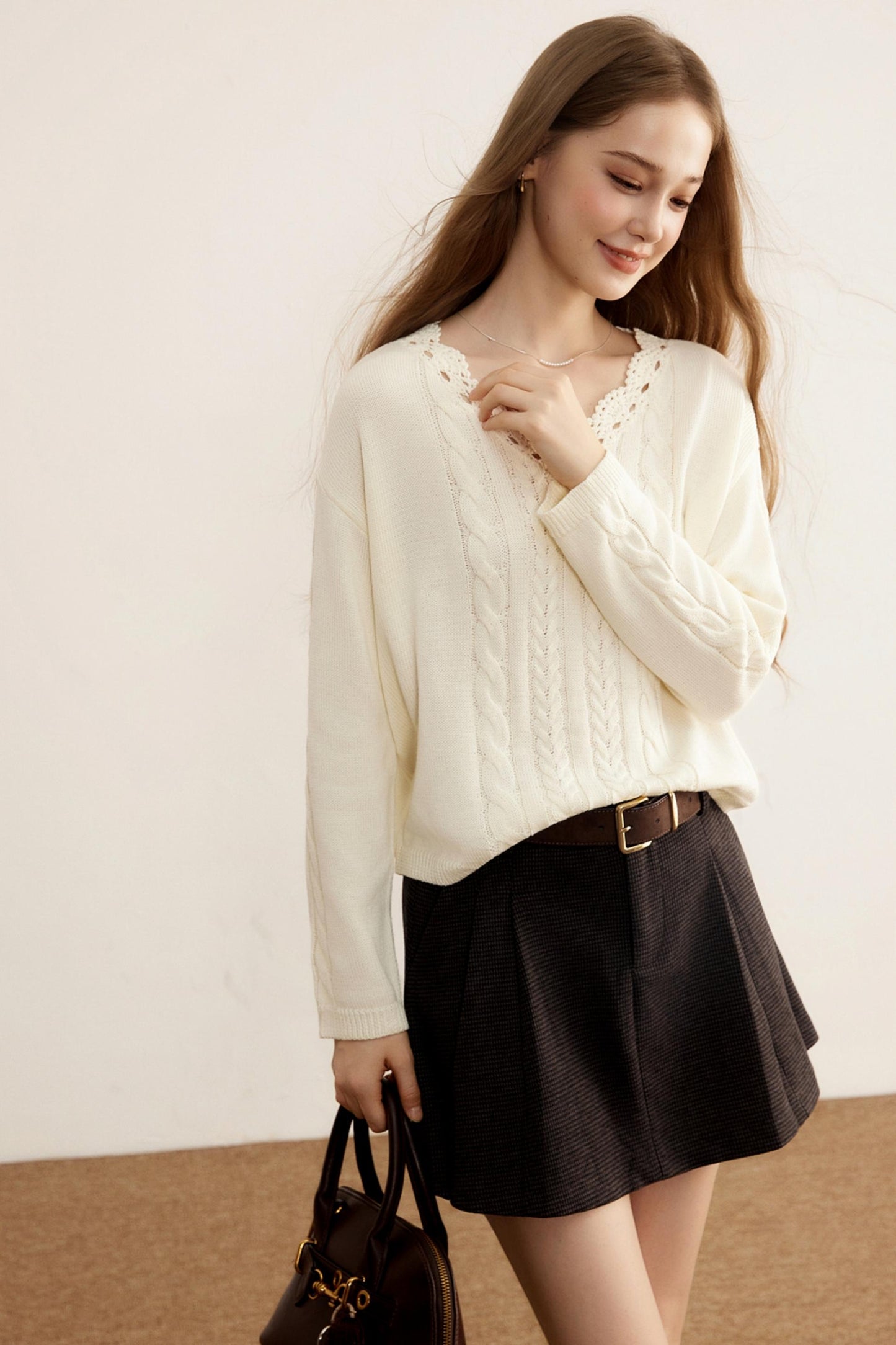 Knitted Wool Blended Top