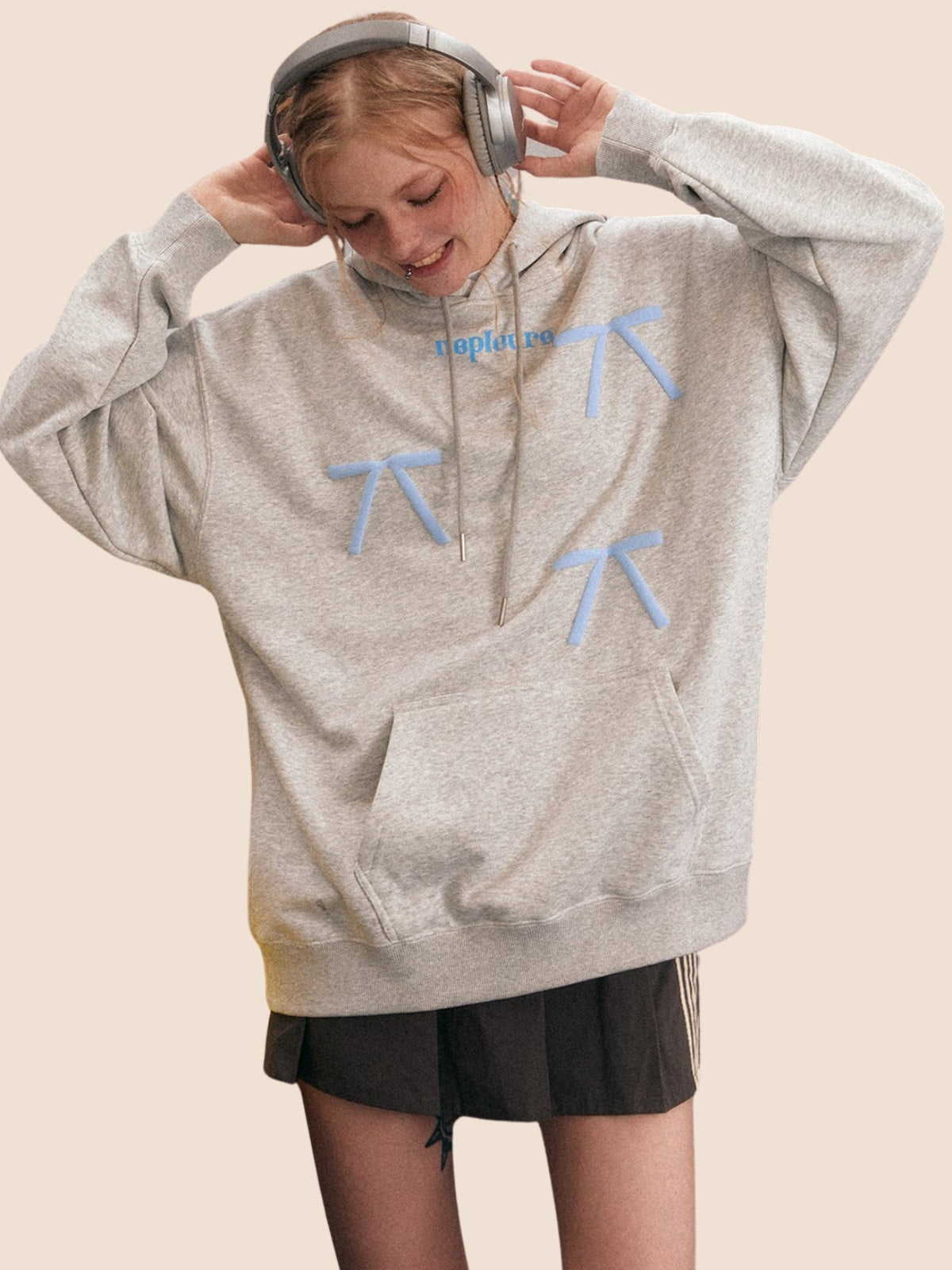 Bow Retro Hooded Sweatshirt