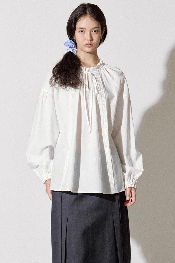 Girly Lace Patchwork Long Sleeve Top