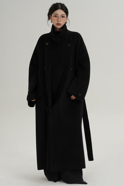 Woolen Silhouette Long Coat