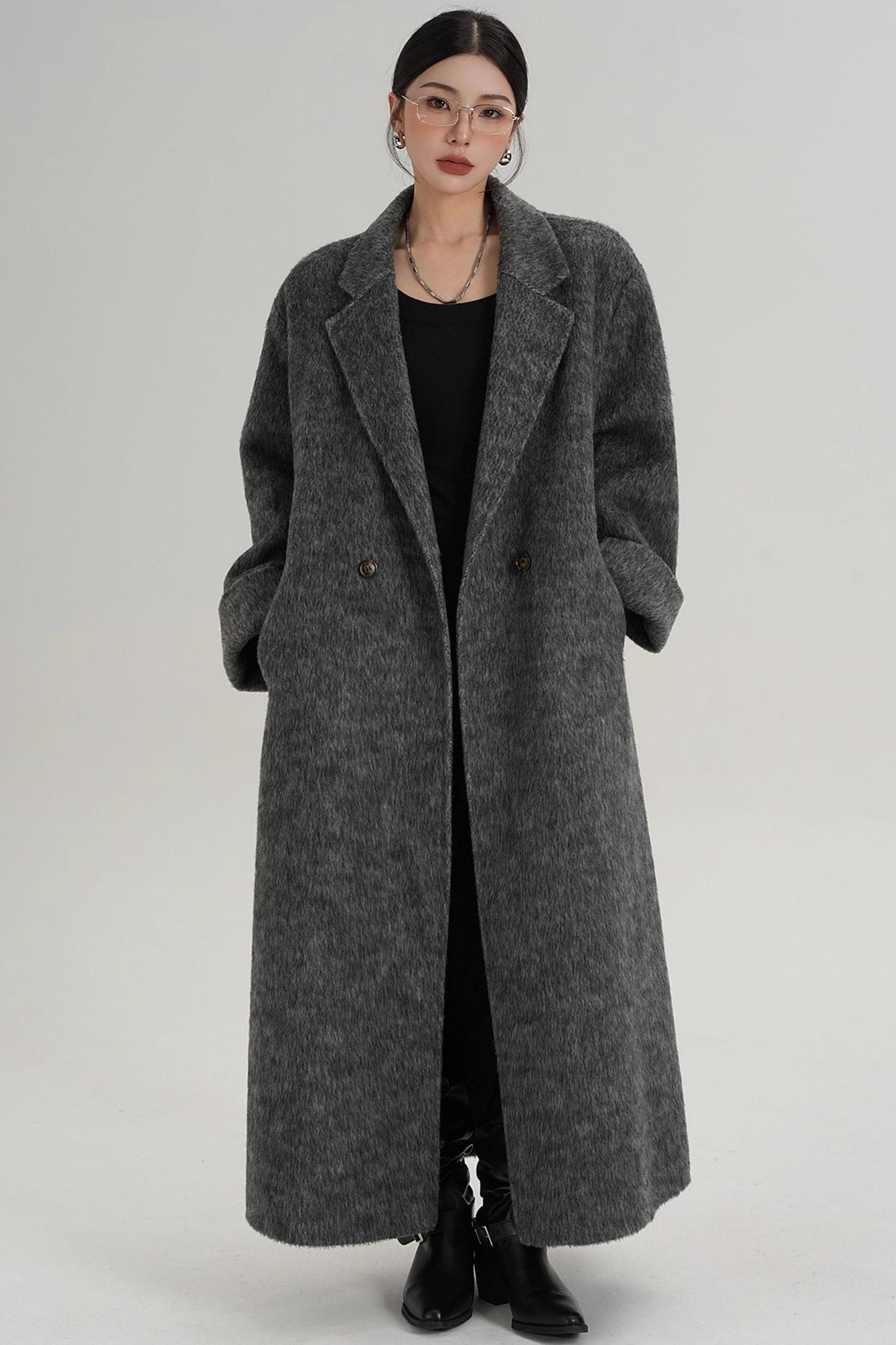 Elegant Double-Sided Wool Coat