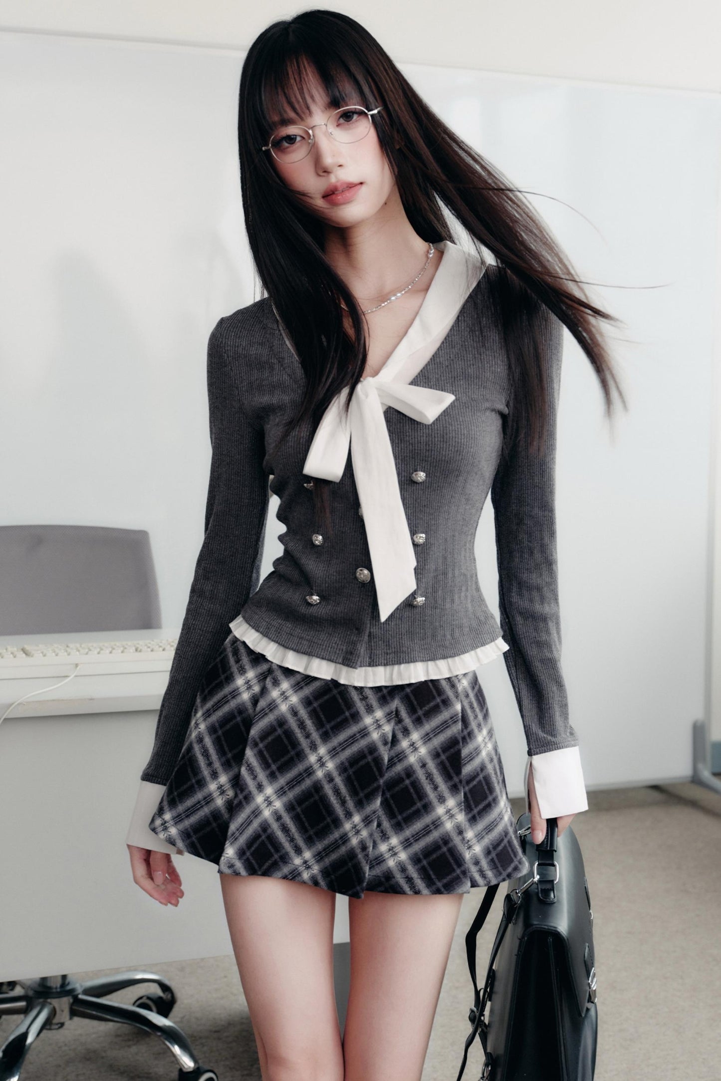 Vintage Pleated A-Line Skirt