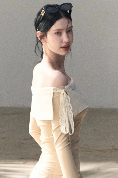 Sicilian Lace Knit Top Pants Set