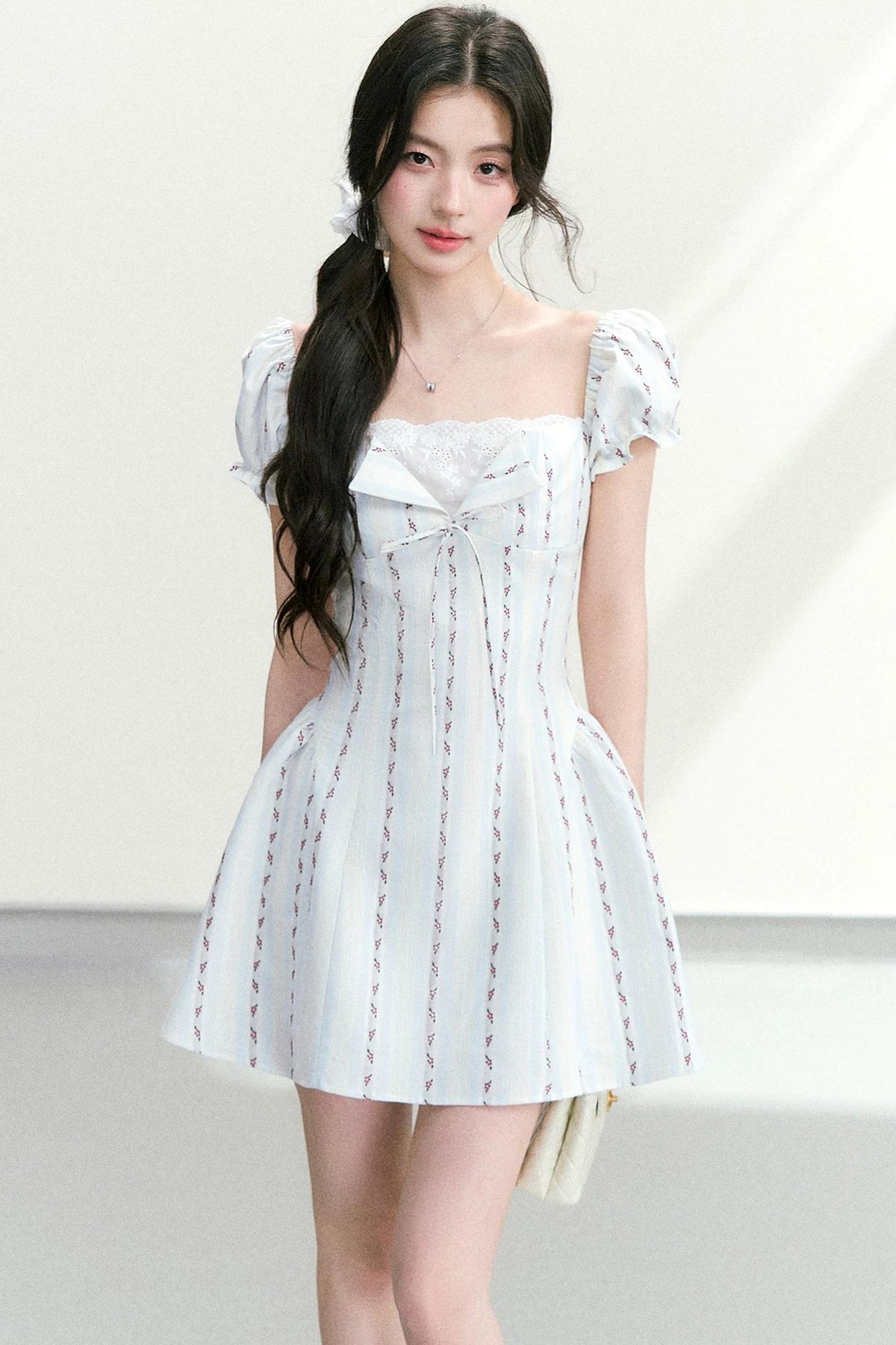 Lace Patchwork Floral Dress