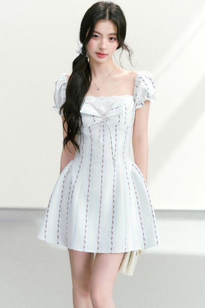Lace Patchwork Floral Dress