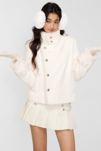 Winter Woolen Pleated Skirt