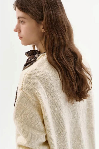 Textured Snowflake Sweater