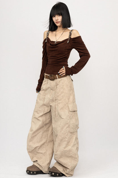 Swing Collar Mesh T-Shirt