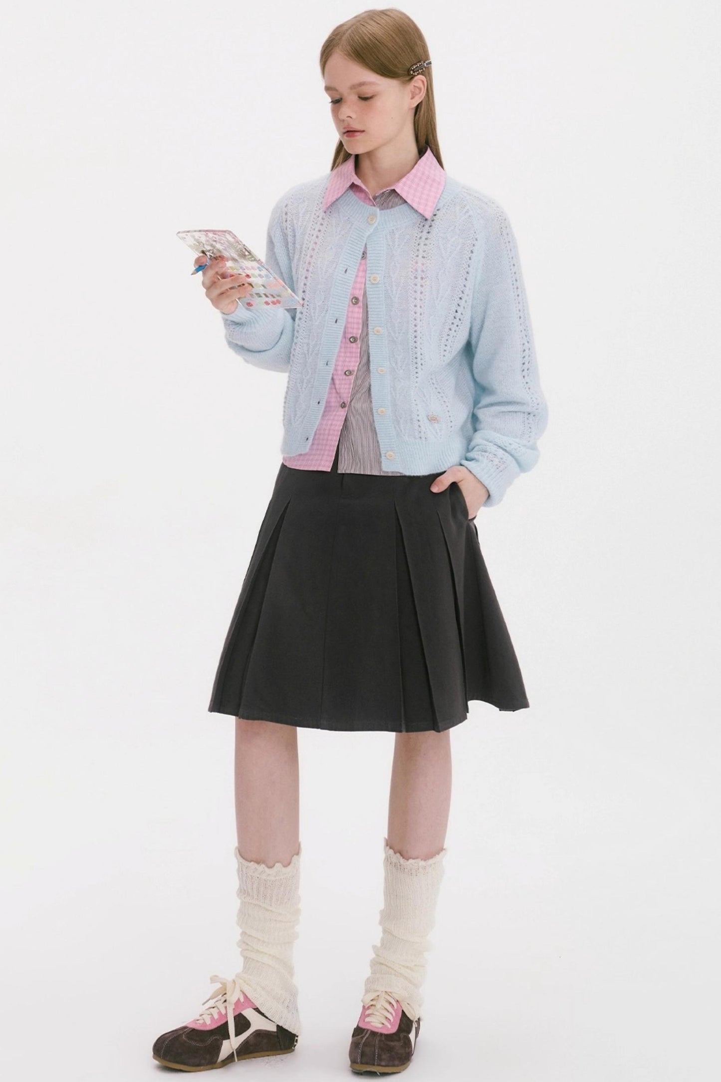 Cloud-Like Small Flower Cardigan