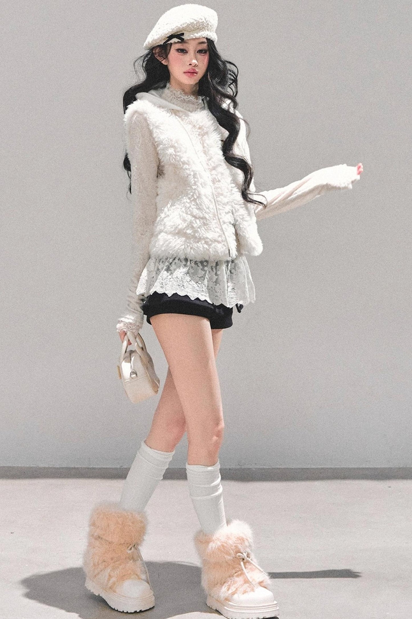 French Lamb Wool Vest Jacket