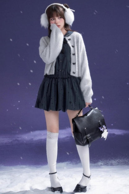 Dark Night Blue Bud Dress Set-Up