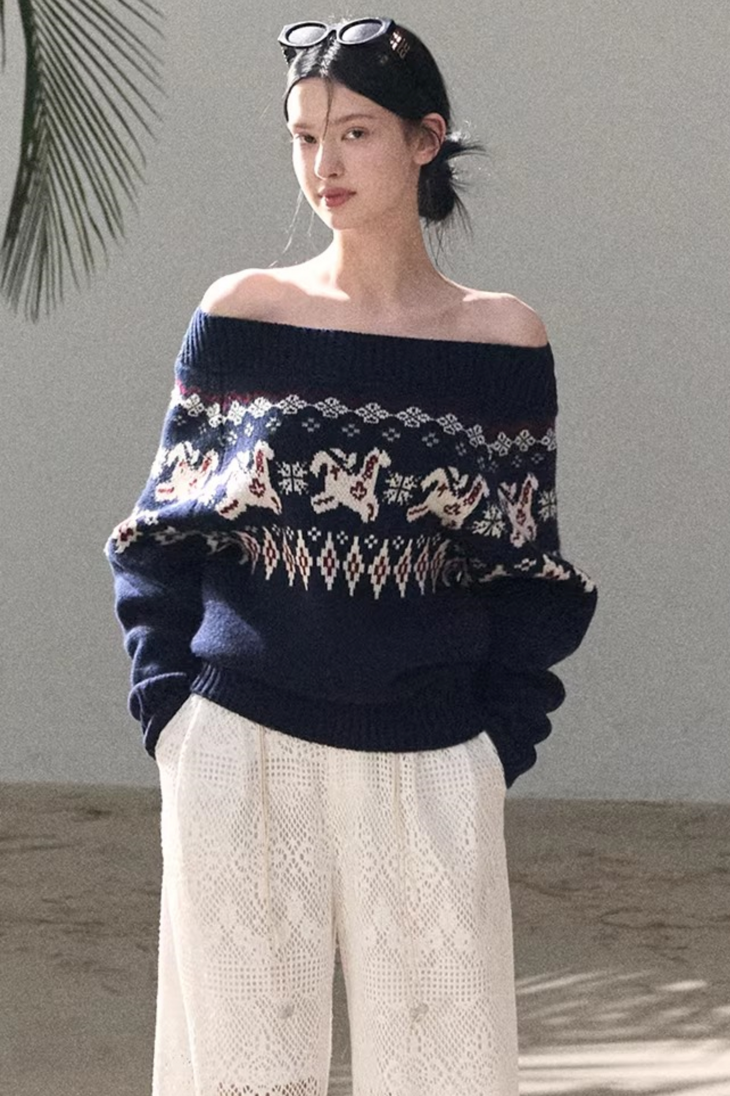 Hollow Crochet Lace Pants