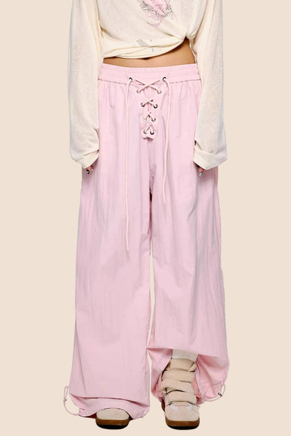 Low-Waist Ruched Sports Pants