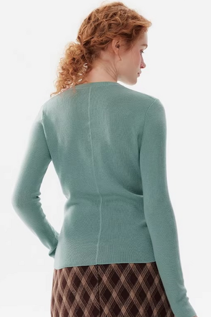 Mehrfarbiger Wollstrickpullover