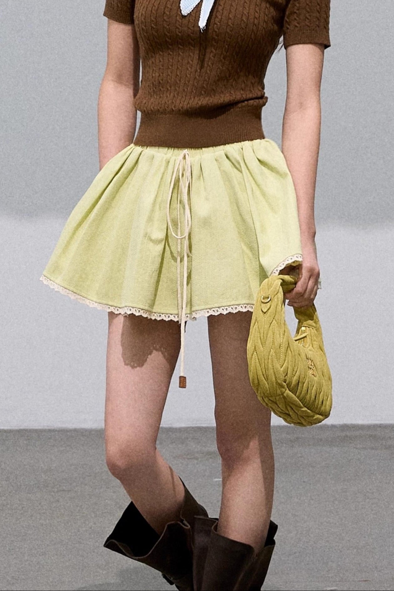 Lace Texture A-Line Skirt