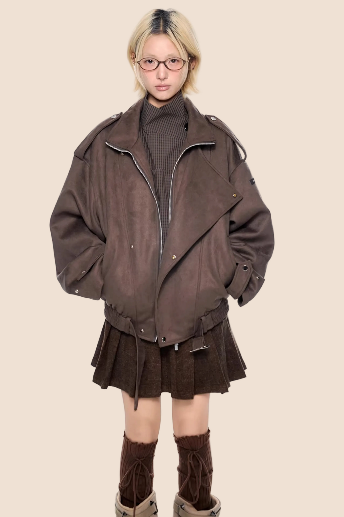 Maillard Faux Suede Retro Jacket