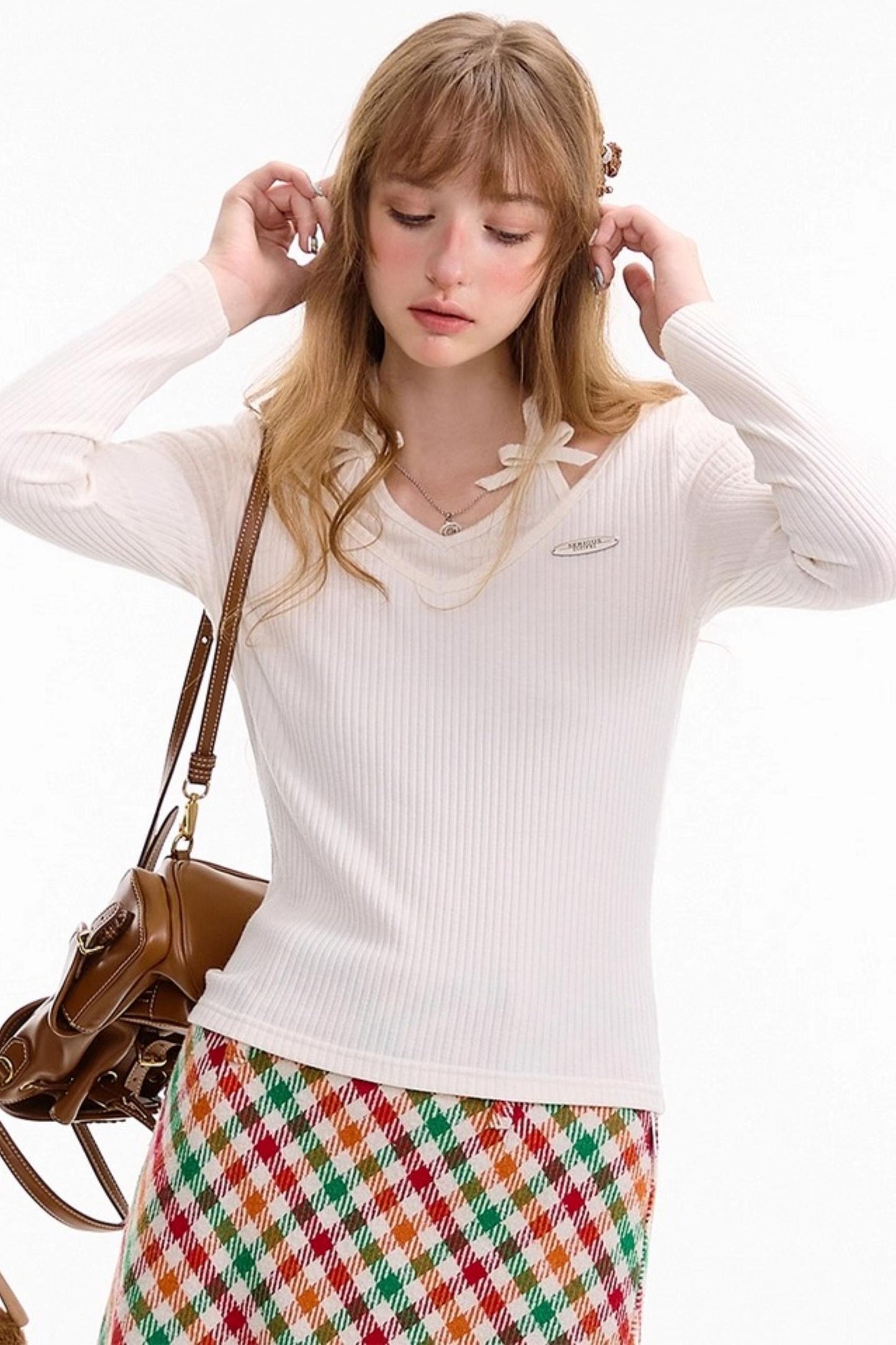 Autumn Bow Halterneck Slimming Top