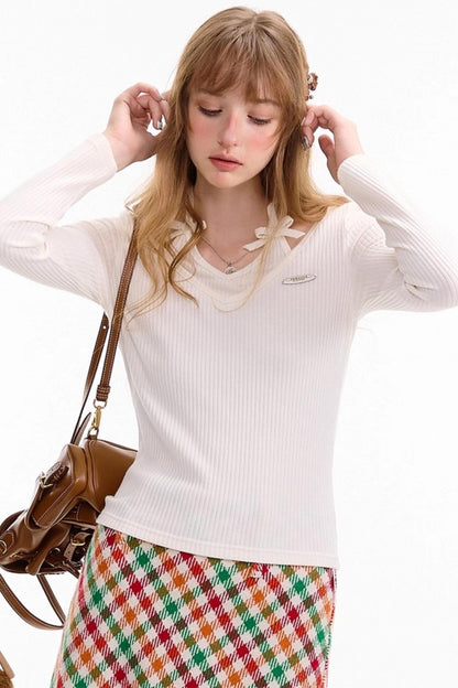 Autumn Bow Halterneck Slimming Top