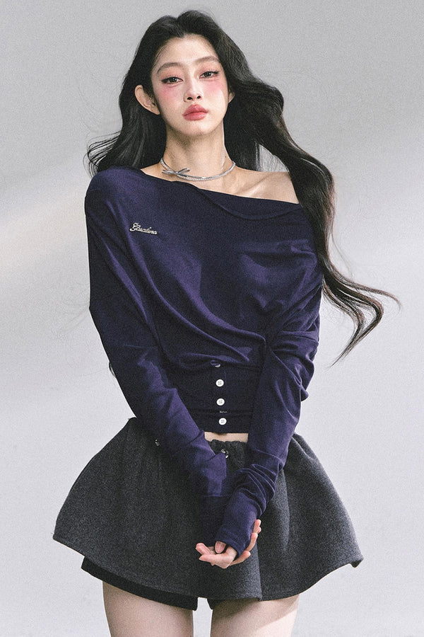 Magazine Long-Sleeved Top