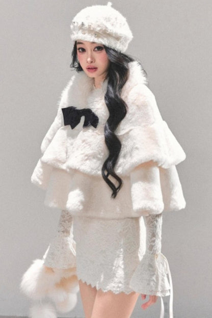 French Winter Cape Coat