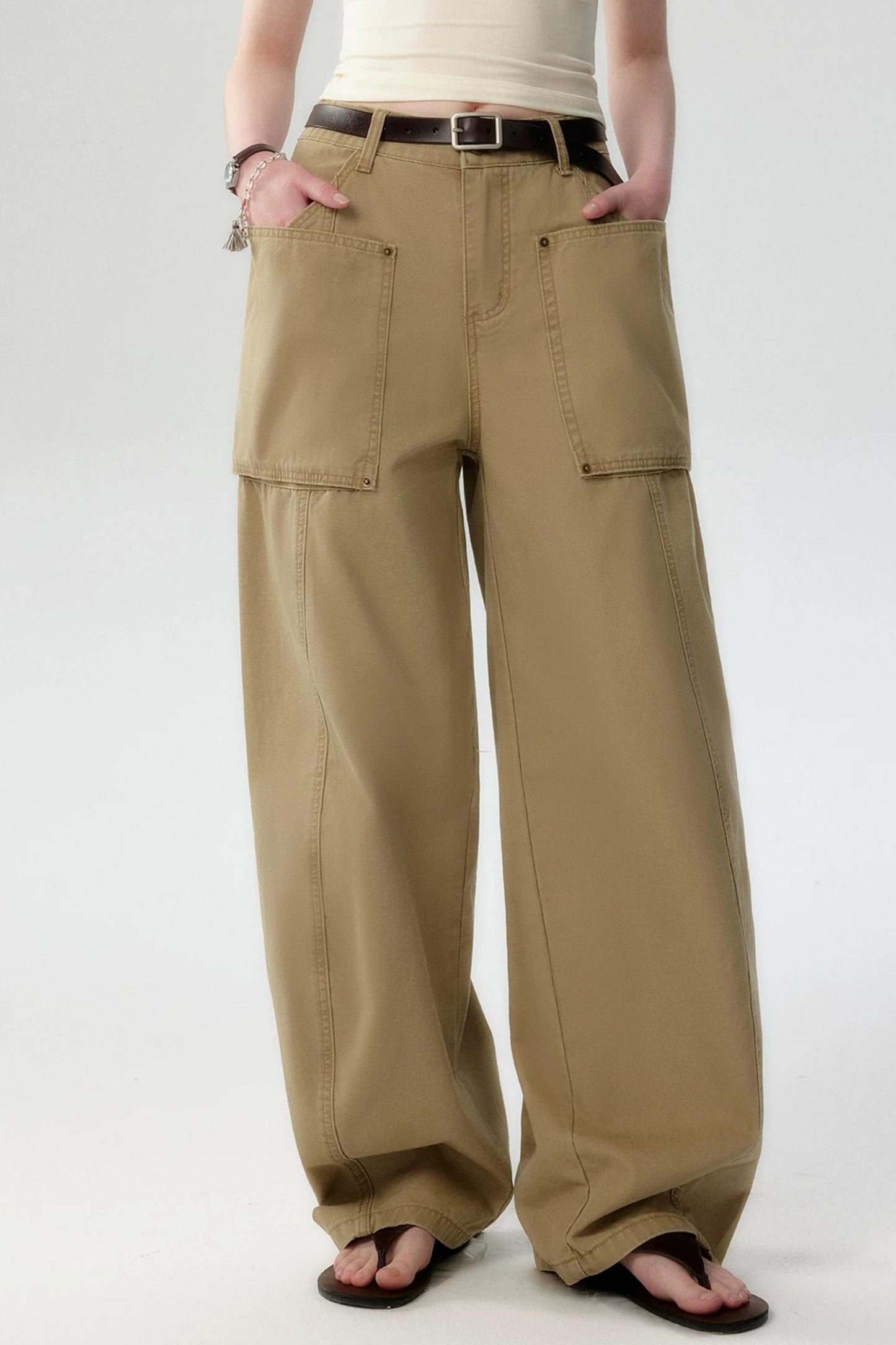 Vintage Khaki Denim Pants