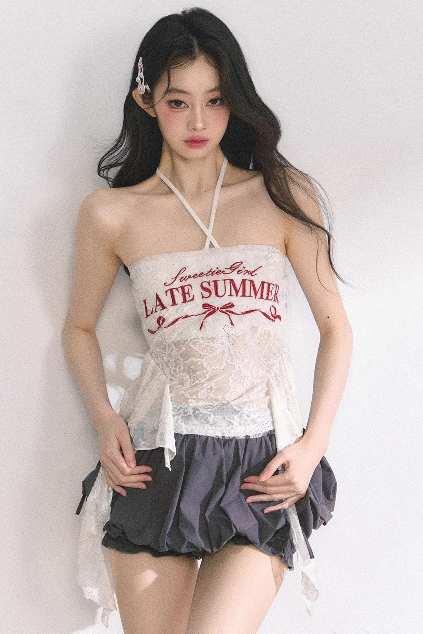 Chic One-Shoulder Lace Top