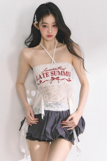 Chic One-Shoulder Lace Top