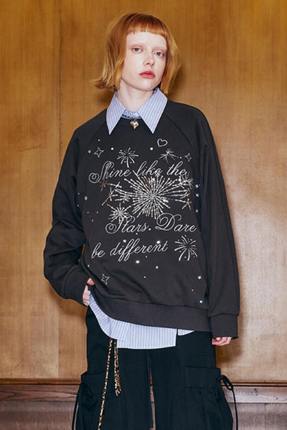 Fireworks Ambiance Draped Sweatshirt