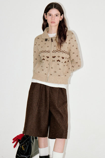 Retro Wool Fair Isle Cardigan