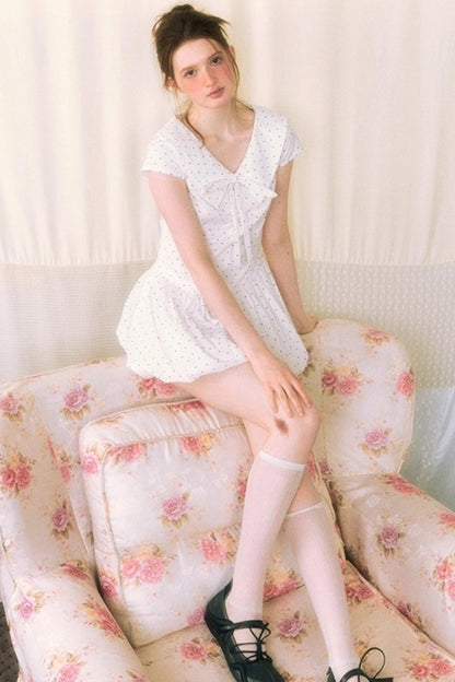 Navy Flower Bud Summer Dress