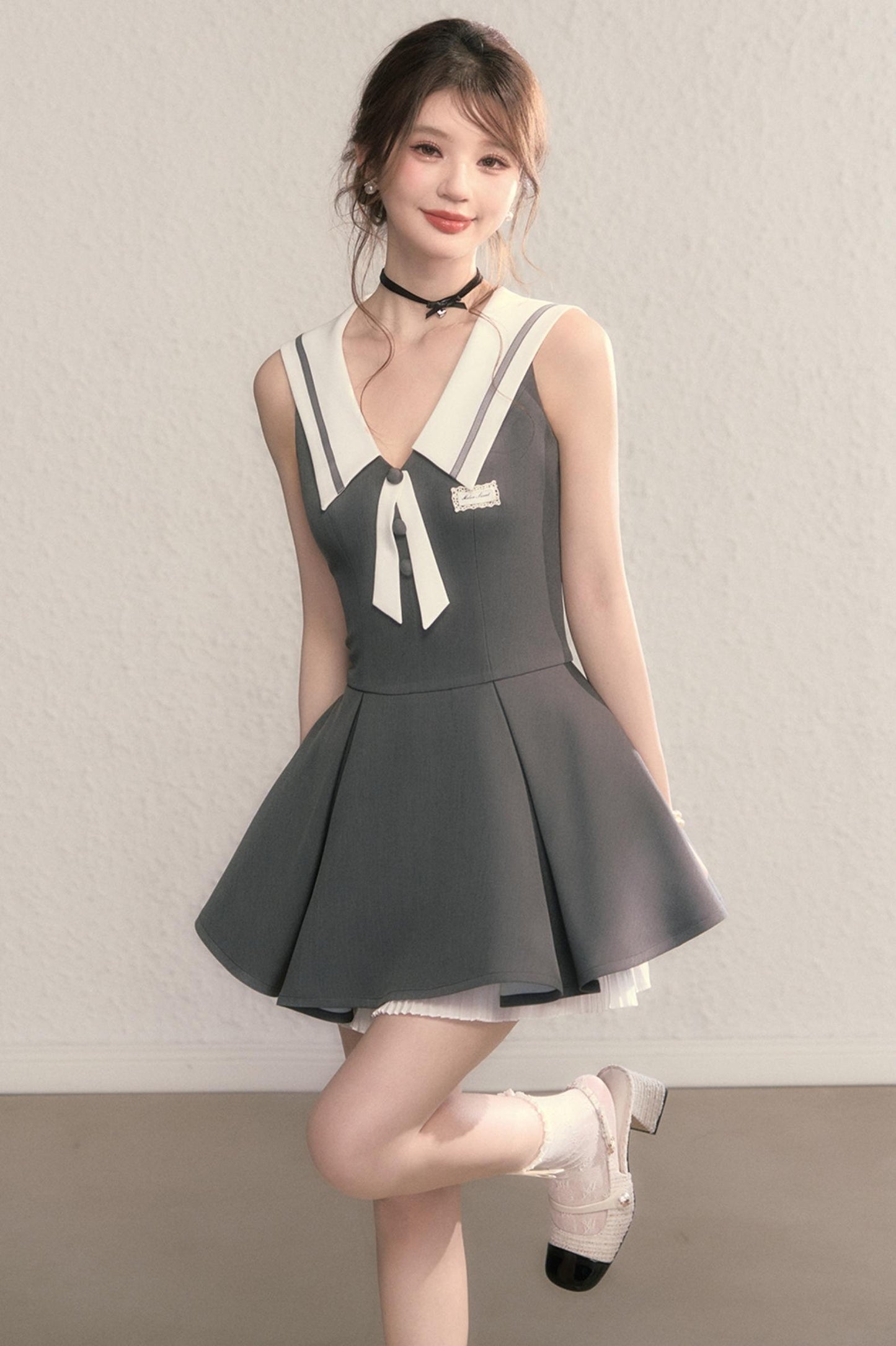 Gray Daughter Navy A-Line Dress