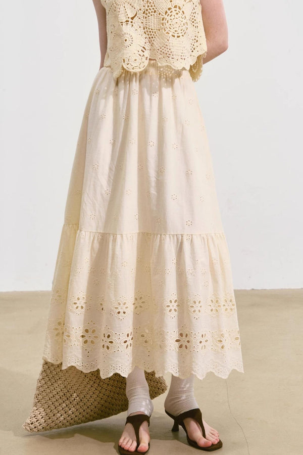 Bohemian Floral Crochet Skirt Set-Up