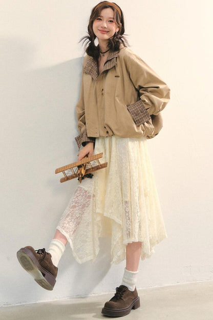 Patchwork Cocoon Jacket Set-Up