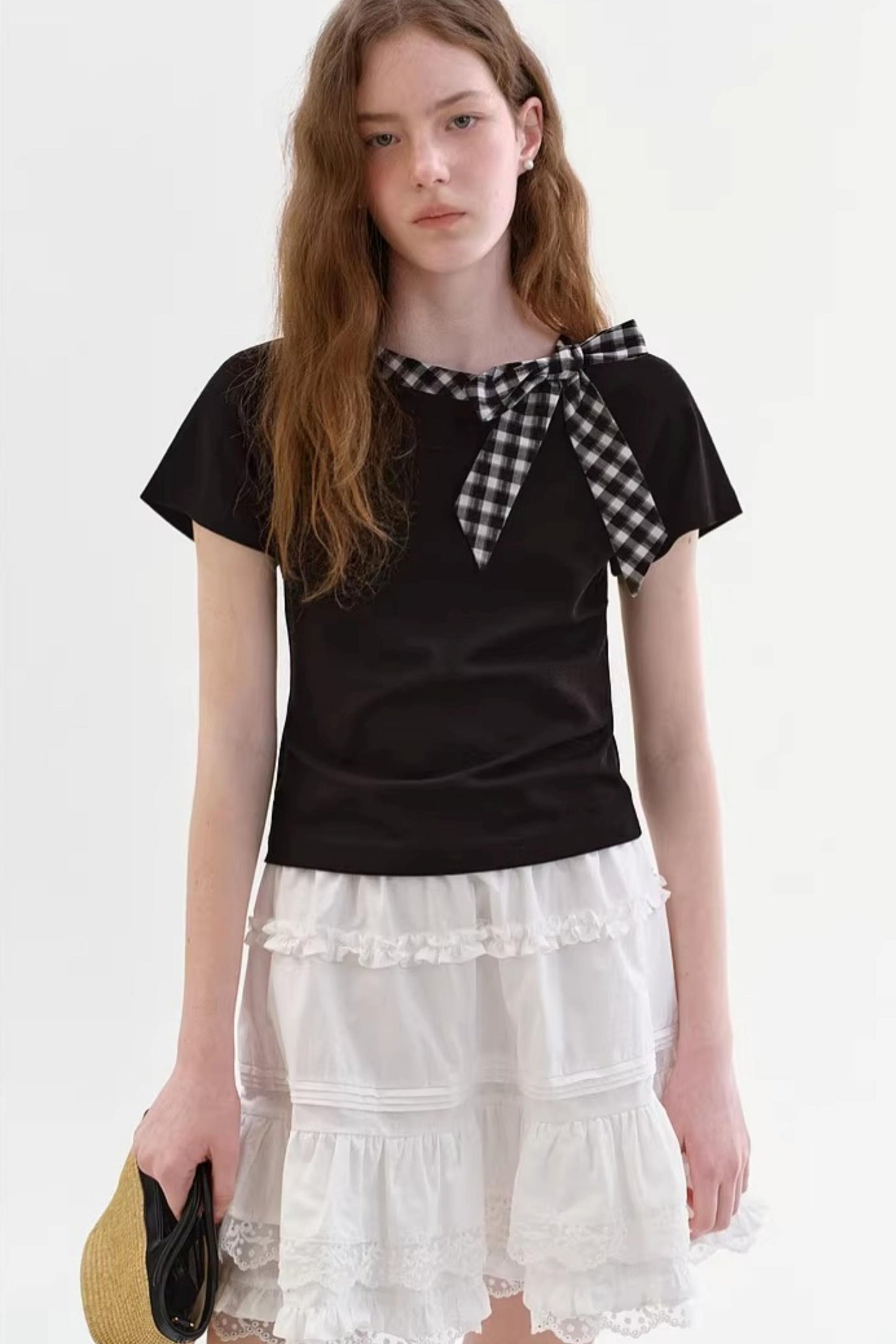 Lace Cotton A-Line Skirt