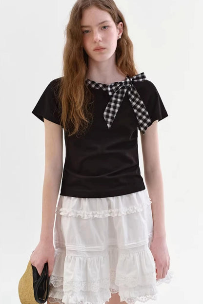 Lace Cotton A-Line Skirt