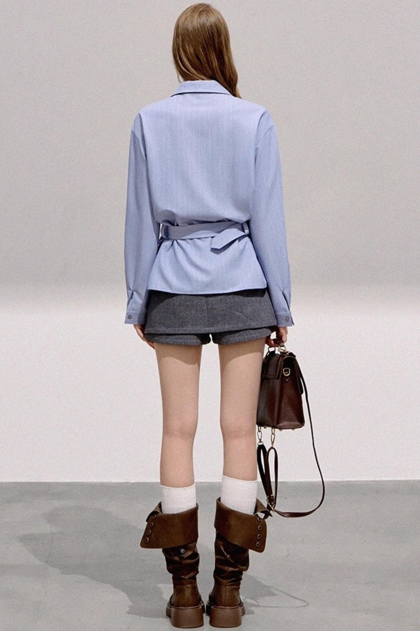 Mint Blue Striped Tunic Shirt