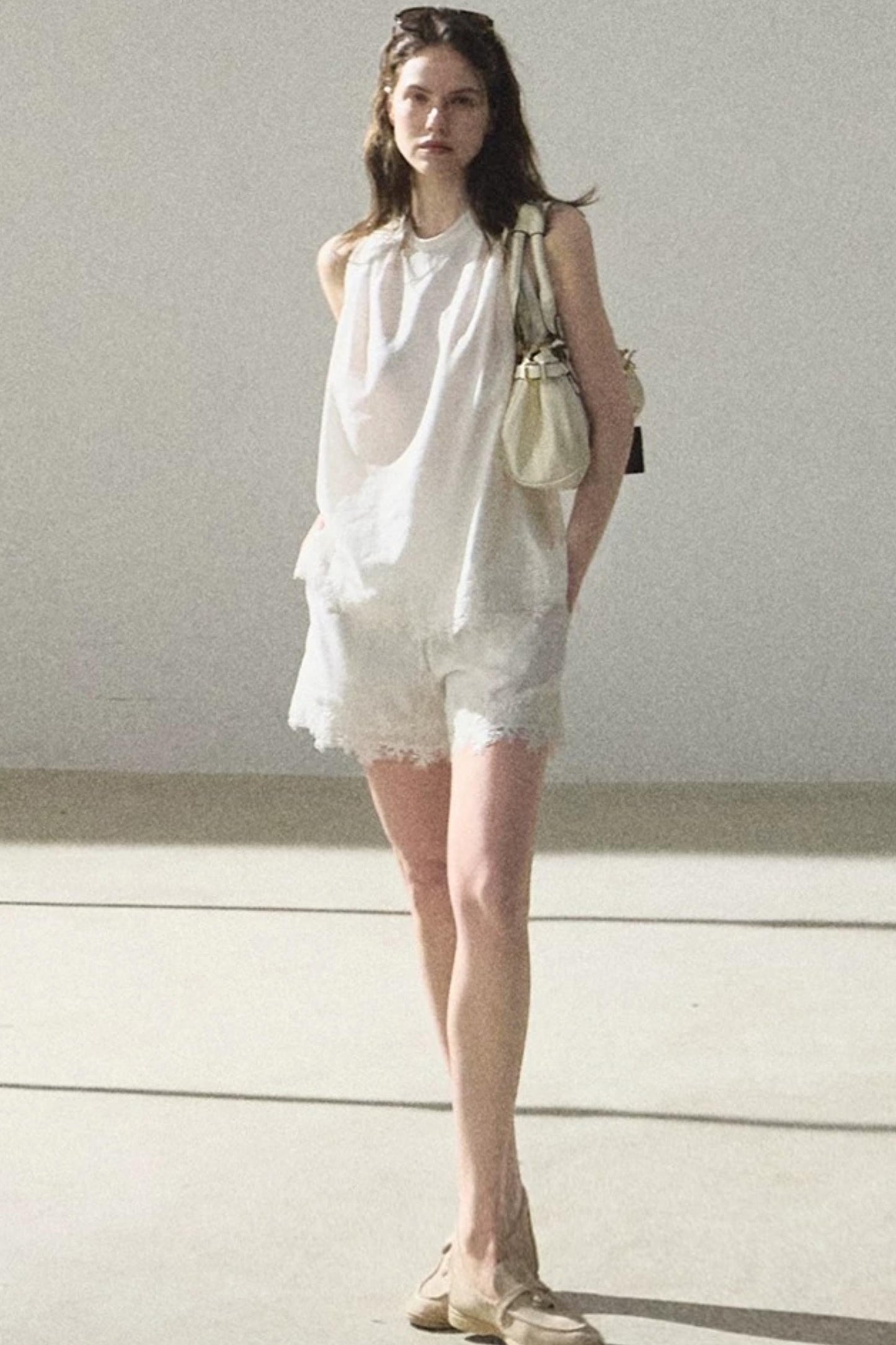 Lyocell-Camisole mit Spitze im Morgenstil