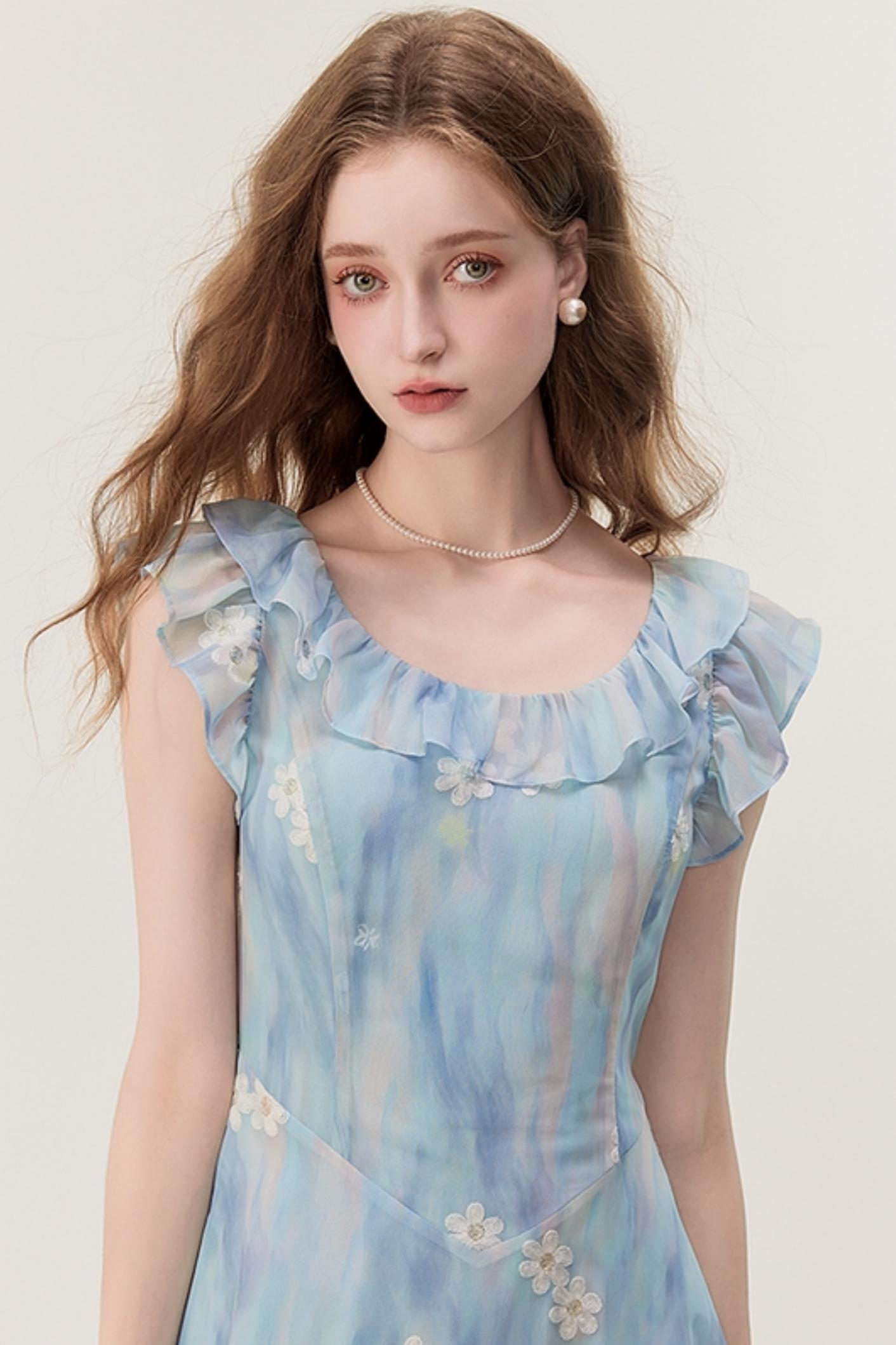 Summer Gradient A-Line Dress