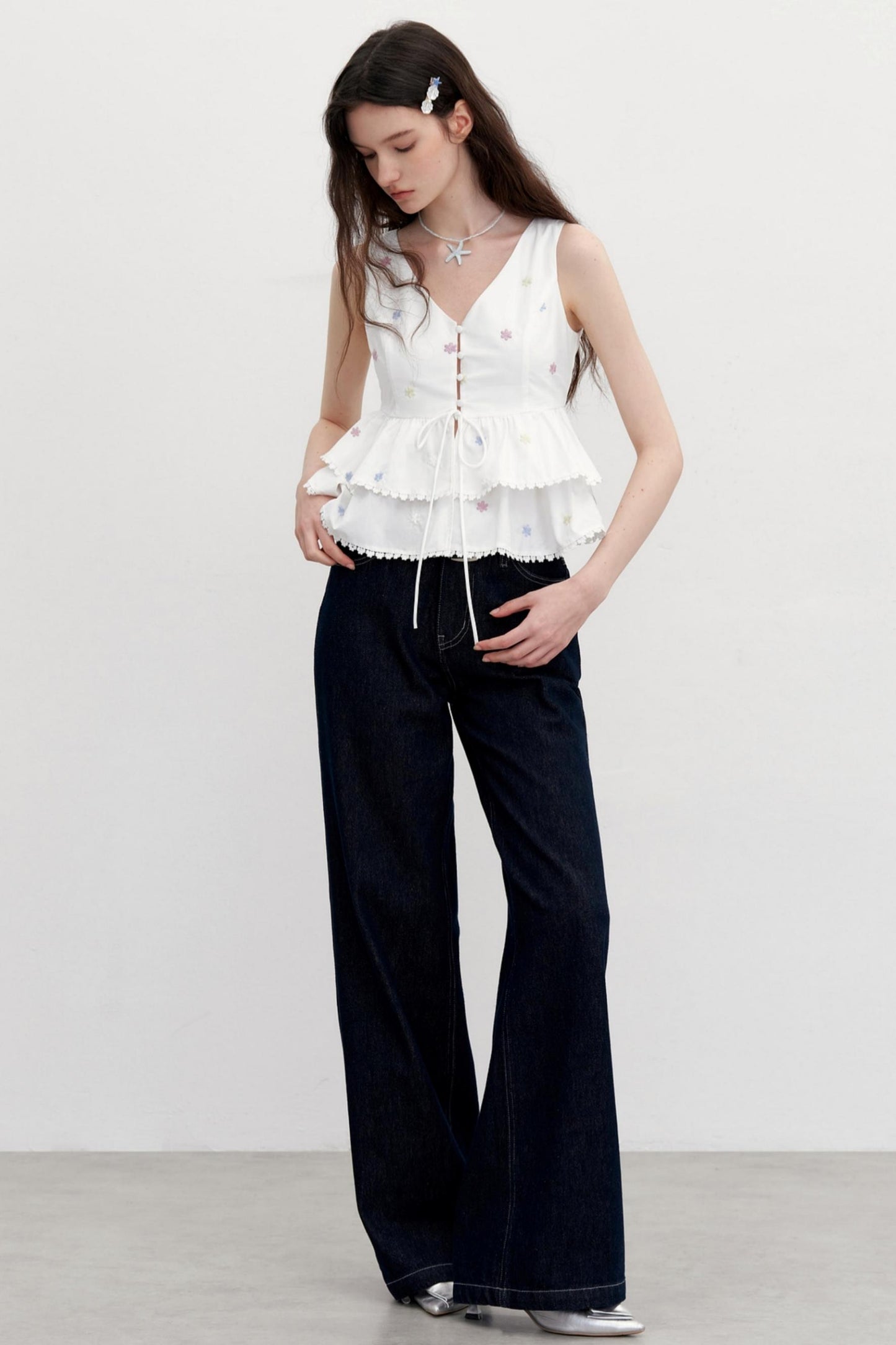 Colorful Lace Summer Shirt