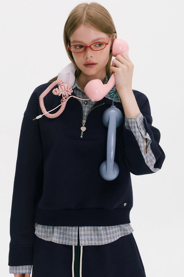 Layered Check Sweatshirt Set-Up