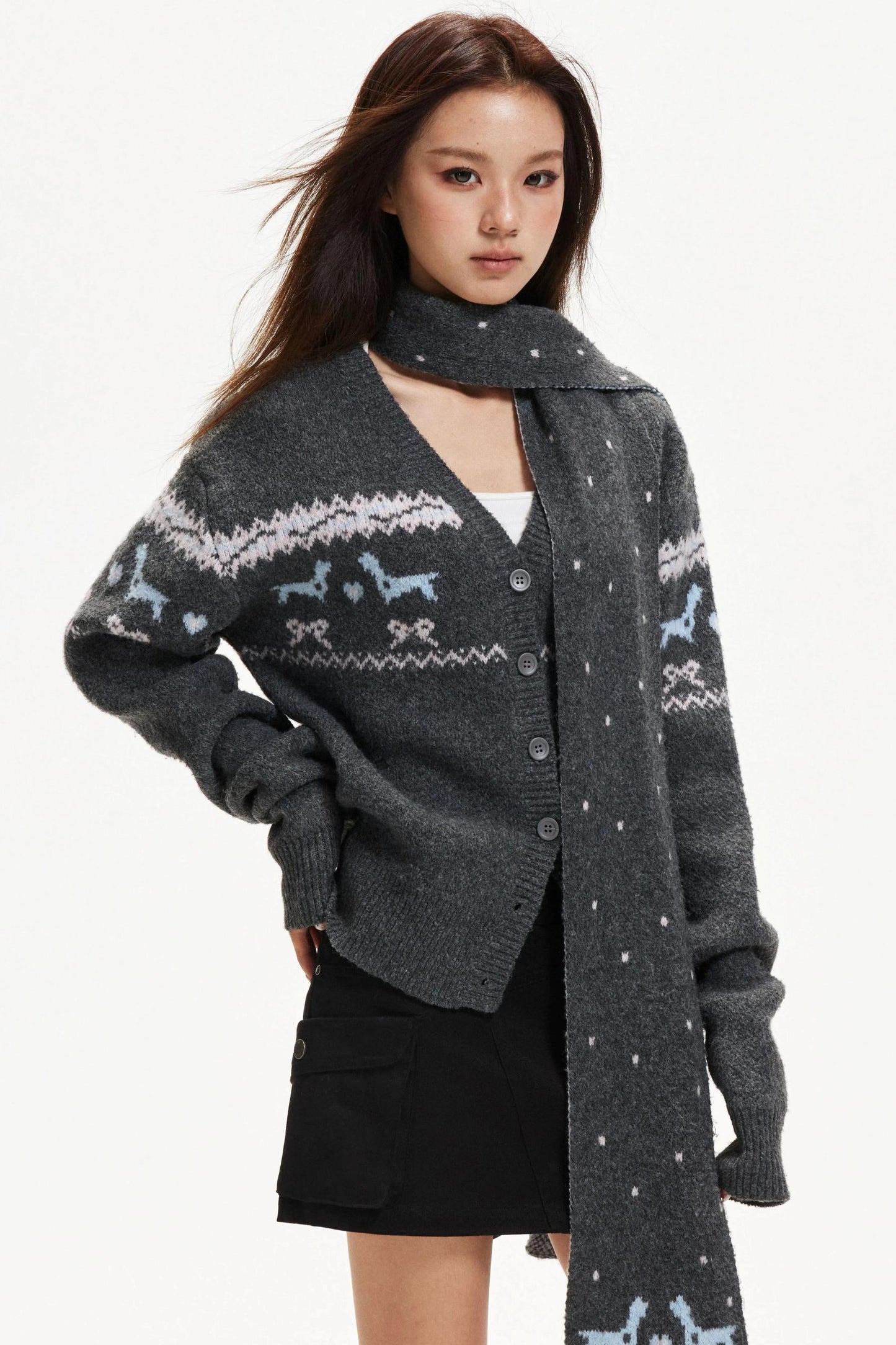 Fair Isle Knitted Cardigan