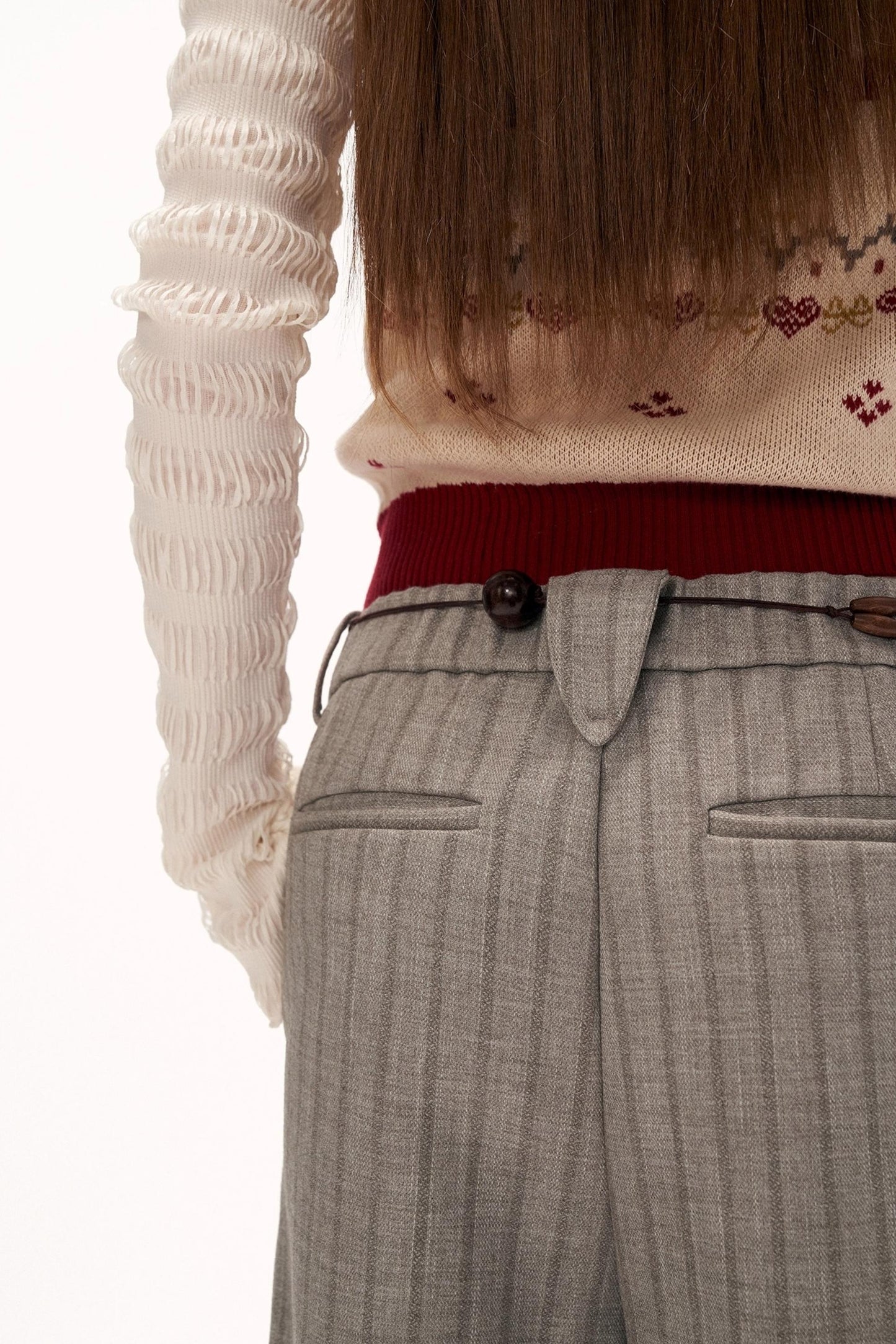 Deconstructed Patchwork Pleated Trousers