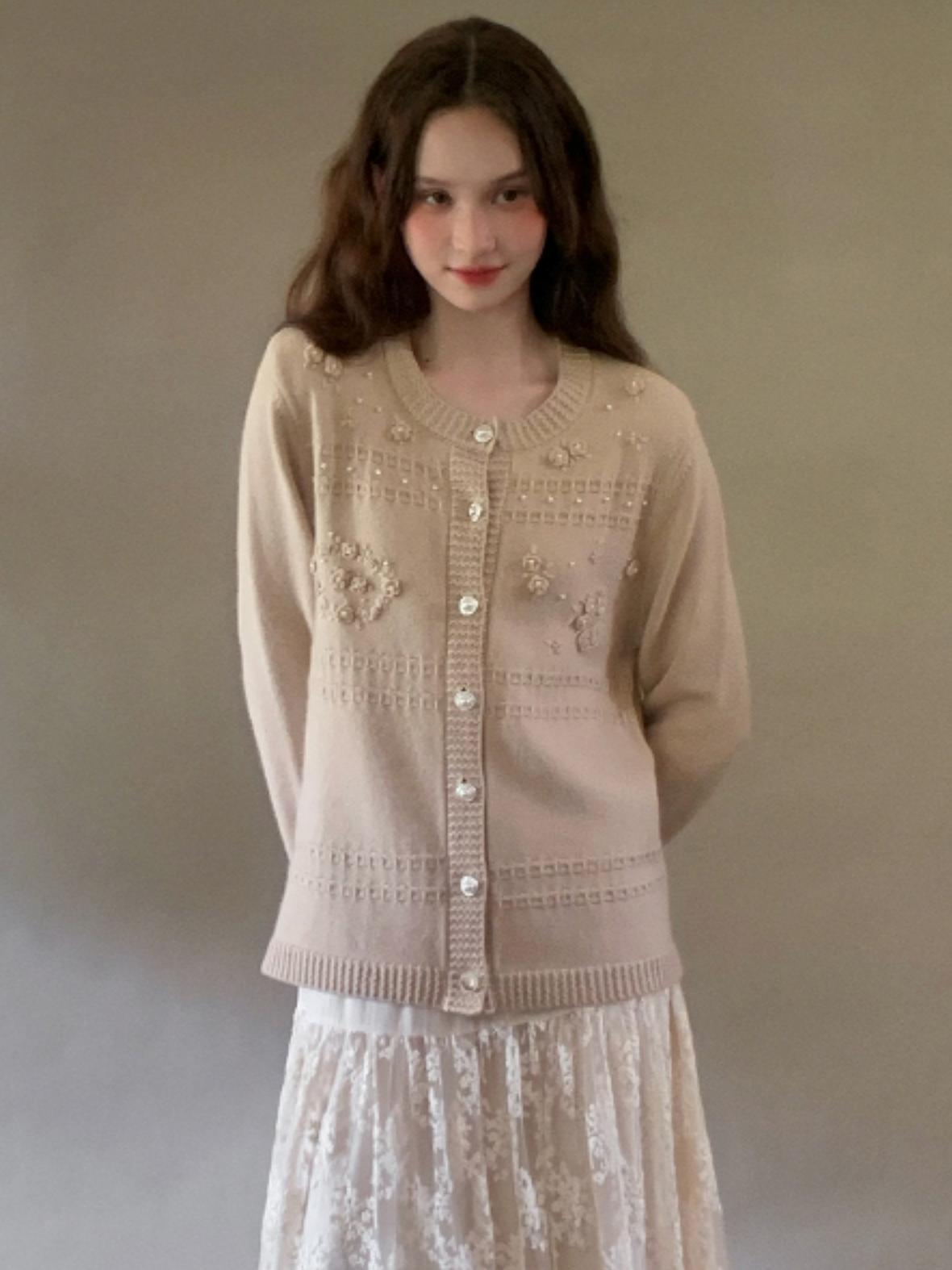 Apricot Knitted Australian Wool Sweater