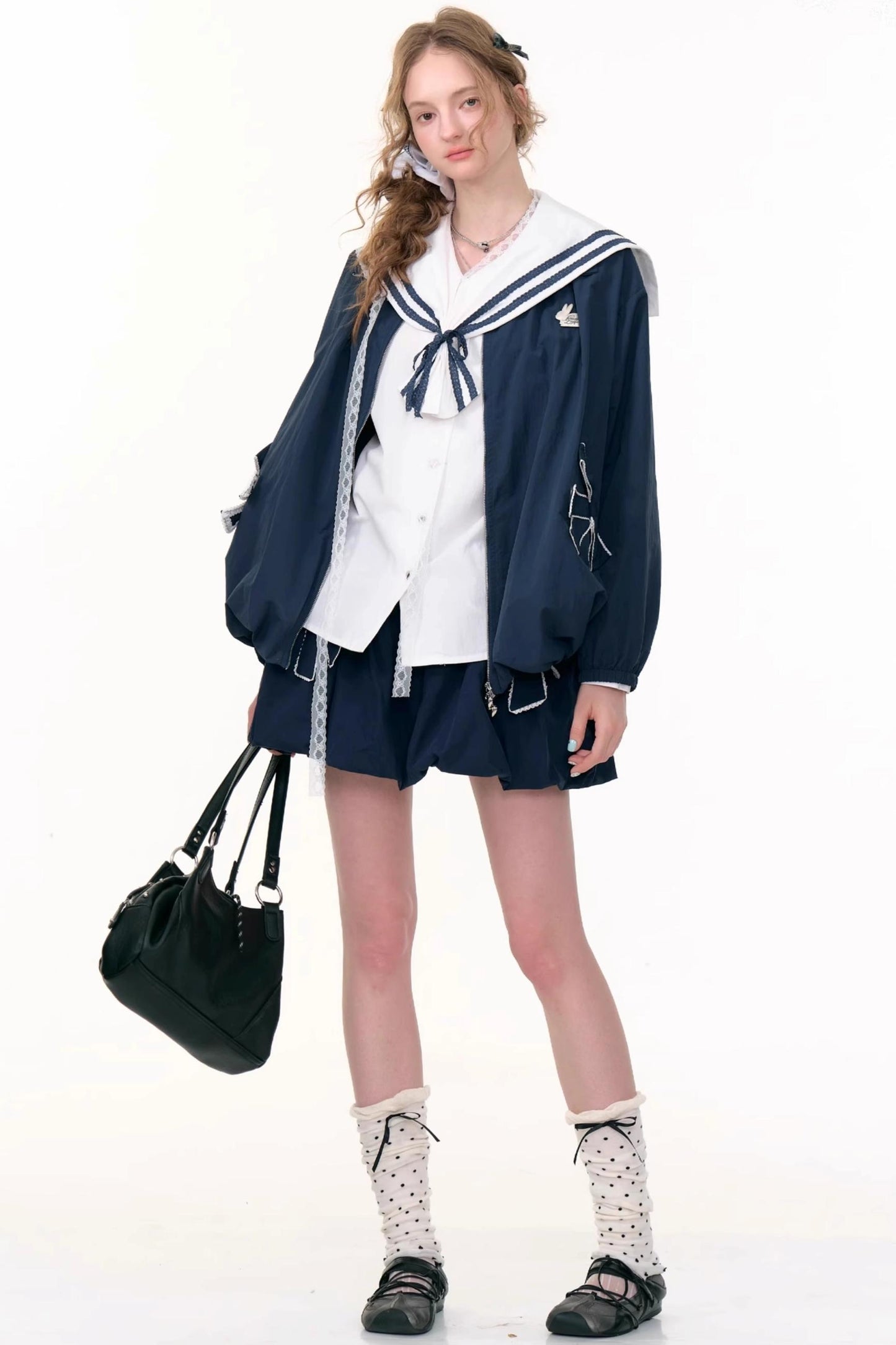 Autumn Winter Dark Blue Jacket