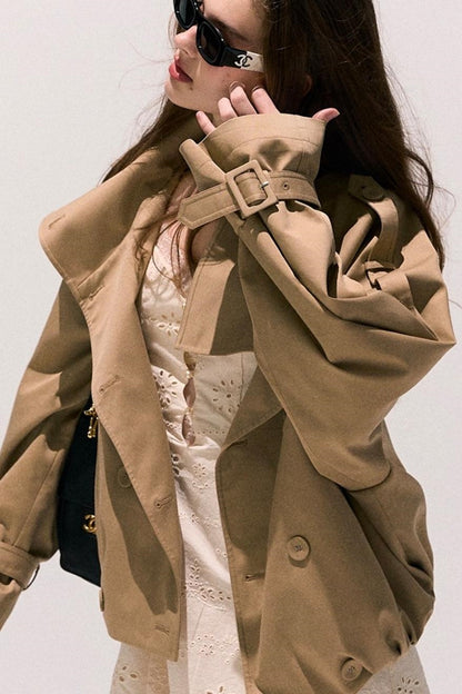 Rise Collar Trench Coat