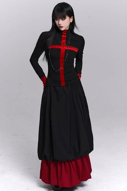Gothic Cross Collar Top