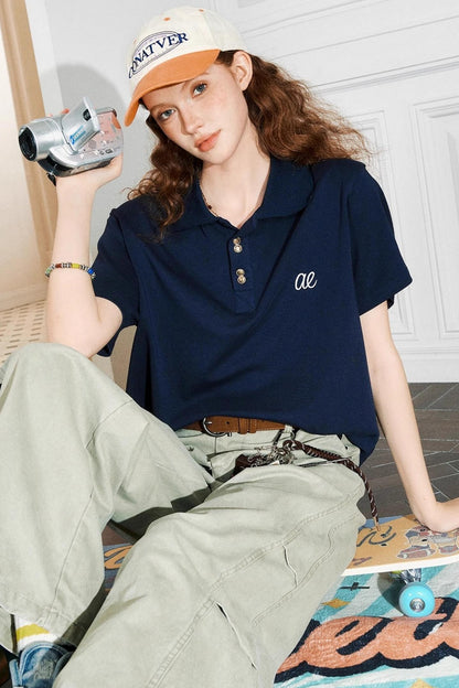 Embroidered Summer Polo Tee