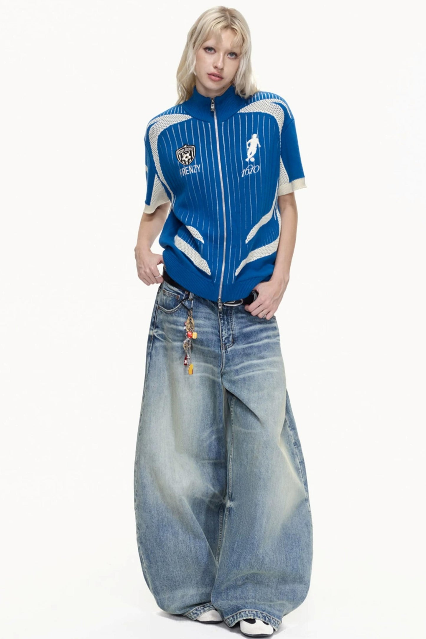 Racing Retro Knit Polo Shirt