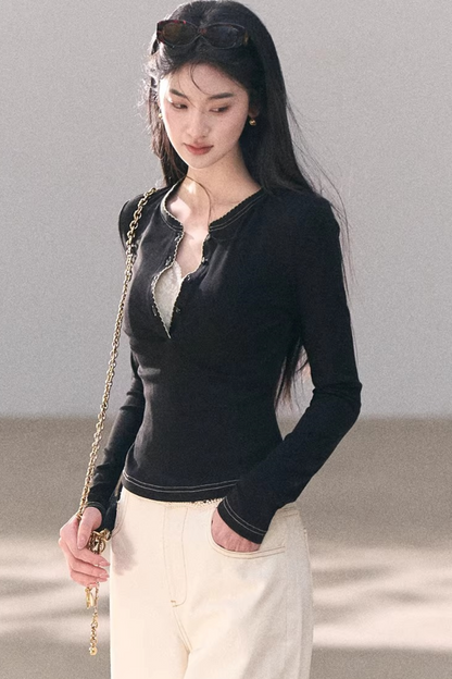 Suspended Moonlight Color-Blocked Top